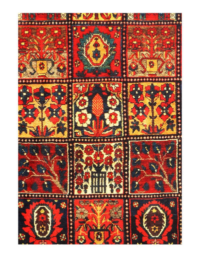 Canvello Vintage Bakhtairi Design Velvet table Cloth - 3' X 3' - Canvello