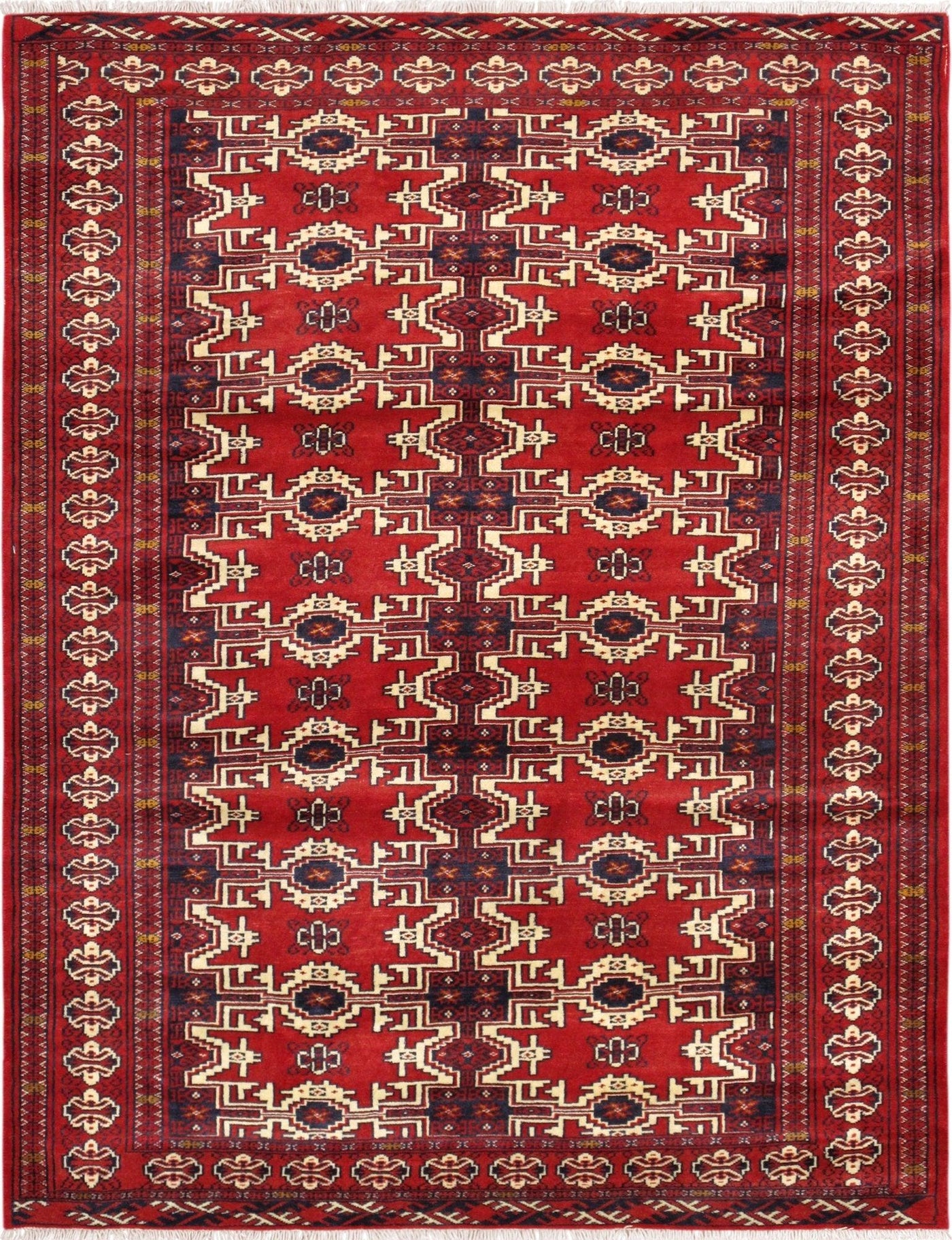 Canvello Vintage Balouch Large Red Area Rugs - 3'11" X 5'4"