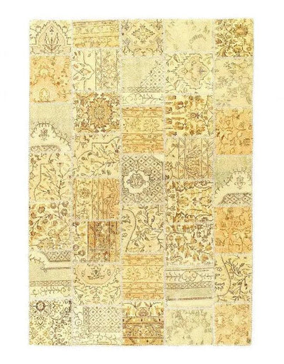 Canvello Vintage Beige Turkish Patchwork Area Rug - 5'11'' X 8'11'' - Canvello