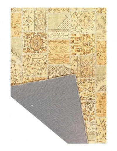 Canvello Vintage Beige Turkish Patchwork Area Rug - 5'11'' X 8'11'' - Canvello