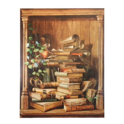 Canvello Vintage Books" Print on Canvas - 35" x 51" x 1" - Canvello