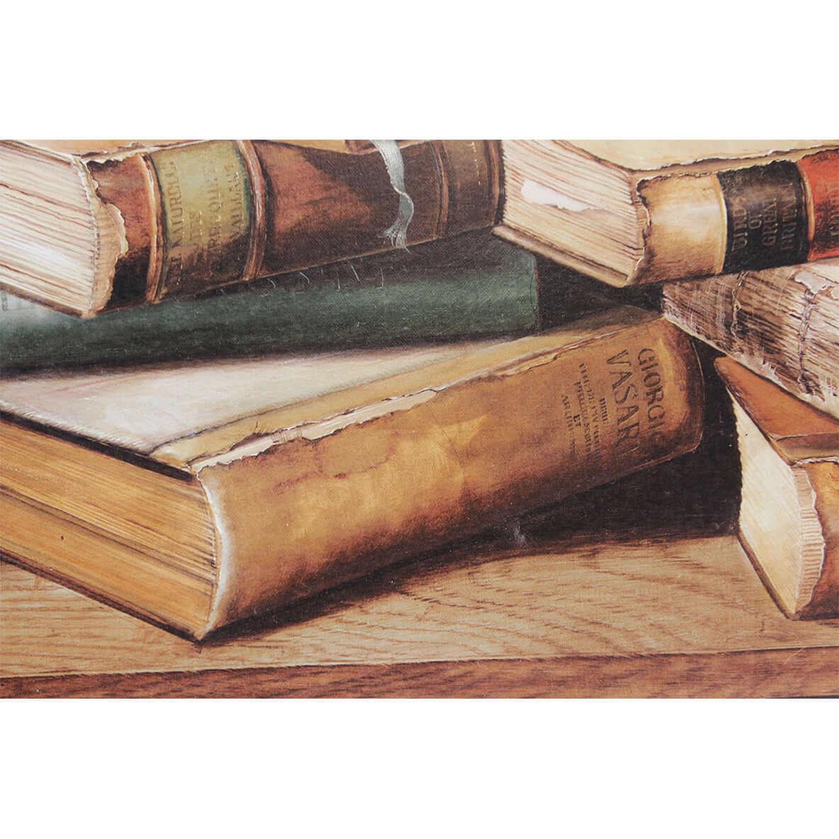 Canvello Vintage Books" Print on Canvas - 35" x 51" x 1" - Canvello