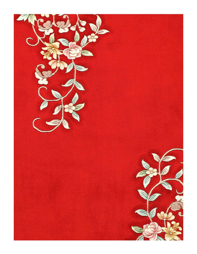 Canvello Vintage Chinese Peking Designer Red Rug - 4'11'' X 8'1''