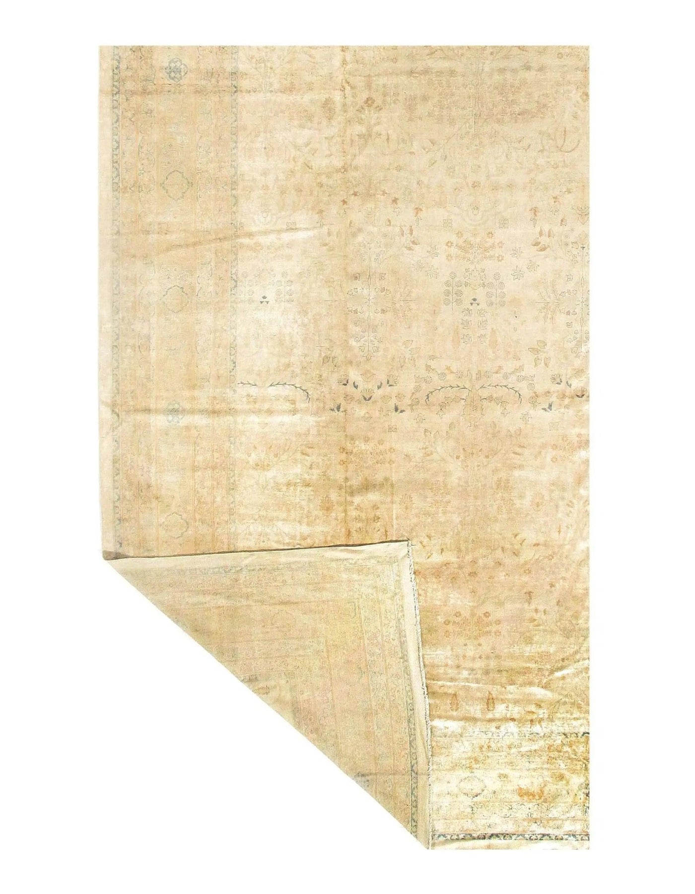 Canvello Vintage Early 20th Beige Indo Lar Rug - 12' X 20'7'' - Canvello