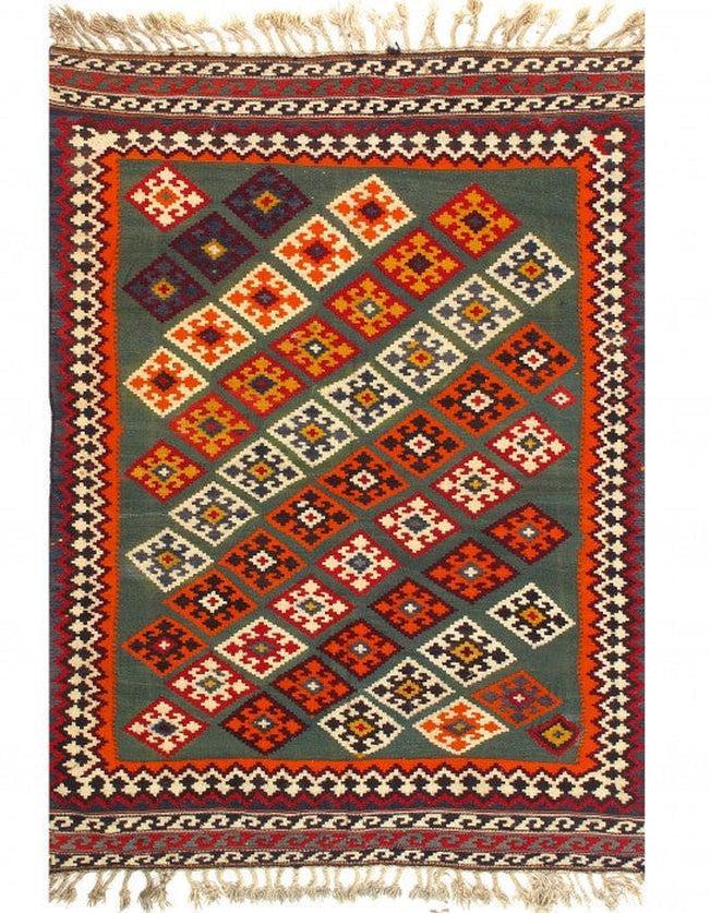 Canvello Vintage Fine Hand Knotted Kilim Rugs - 5'2'' X 7'2'' - Canvello