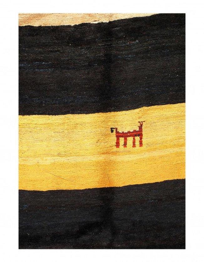 Canvello Vintage Gabbeh Blue And Yellow Rug - 8'5'' X 11'7'' - Canvello