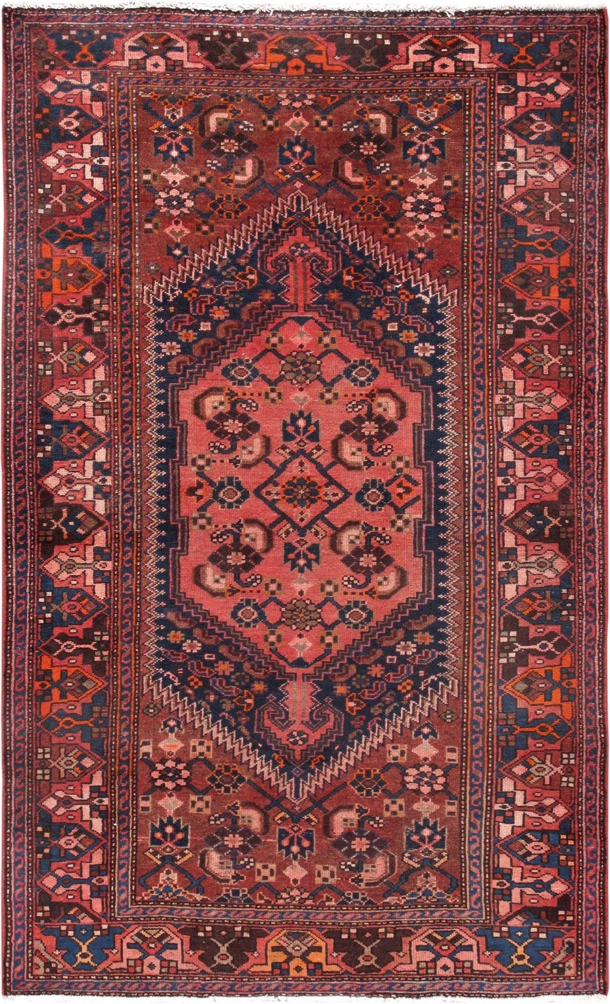 Canvello Vintage Hamadan Small Silkroad Rug - 4'4" X 6'11" - Canvello