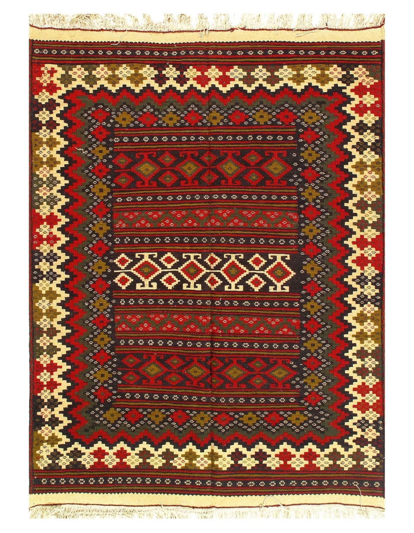 Canvello Vintage Hand Knotted Bakhtiari Rugs - 4'11'' X 6'6'' - Canvello