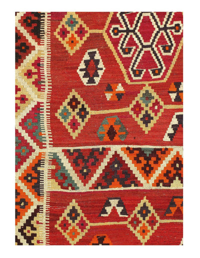 Canvello Vintage Hand Knotted Kilim Rug - 4'6'' X 9'2'' - Canvello