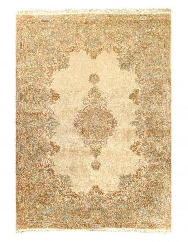 Canvello Vintage Hand Knotted Persian Kerman Rug - 8'11'' X 12'11''
