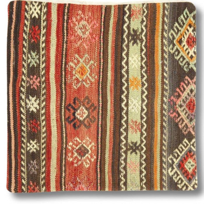 Canvello Vintage Hand Knotted Turkish Kilim Pillow - 20"x 20" - Canvello