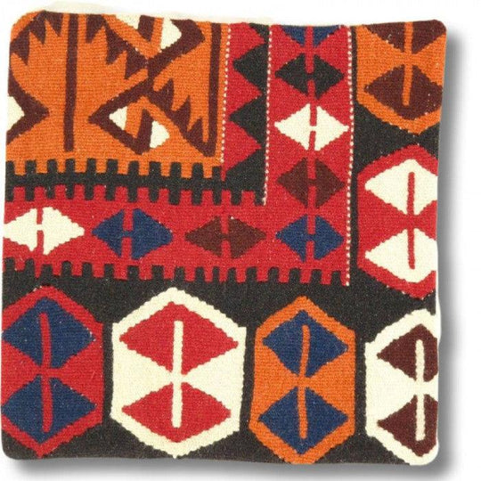 Alfombra de lana kazaka caucásica antigua del siglo XVIII para sala de estar - 3'7'' X 7'5''