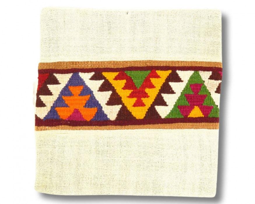 Canvello Vintage Hand Knotted Turkish Kilim Pillow - 20"x 20" - Canvello