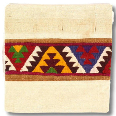 Canvello Vintage Hand Knotted Turkish Kilim Pillow - 20"x 20" - Canvello