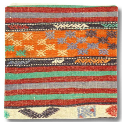 Canvello Vintage Hand Knotted Turkish Kilim Pillow - 20"x 20" - Canvello