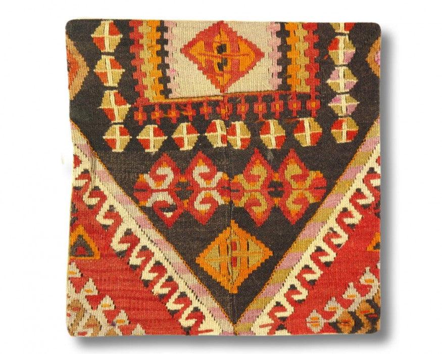 Canvello Vintage Hand Knotted Turkish Kilim Pillow - 20"x 20" - Canvello