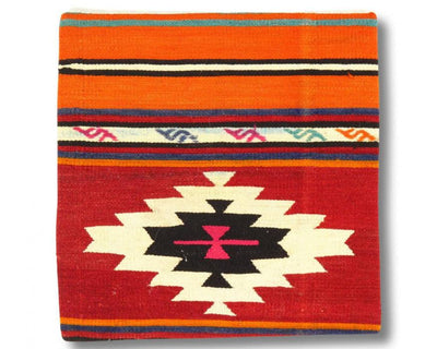 Canvello Vintage Hand Knotted Turkish Kilim Pillow - 20"x 20" - Canvello