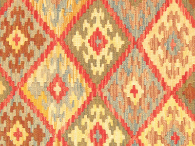 Canvello Vintage Kilim Multi Lamb's Wool Area Rug - 4'11" X 8'5" - Canvello