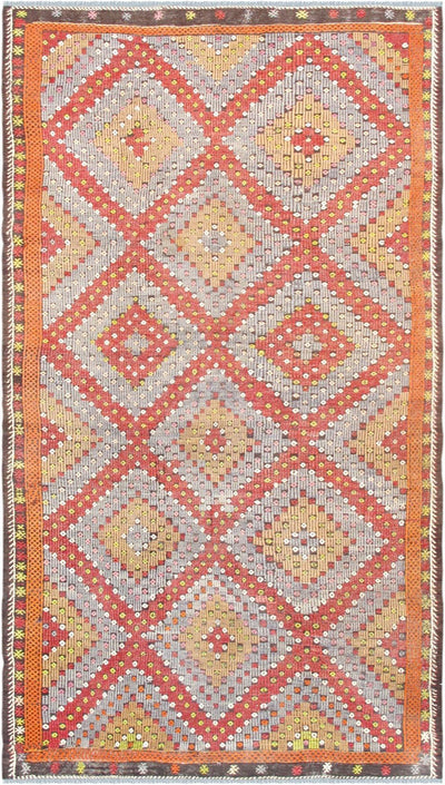 Canvello Vintage Kilim Multi Lamb's Wool Area Rug - 5'11" X 10'10" - Canvello