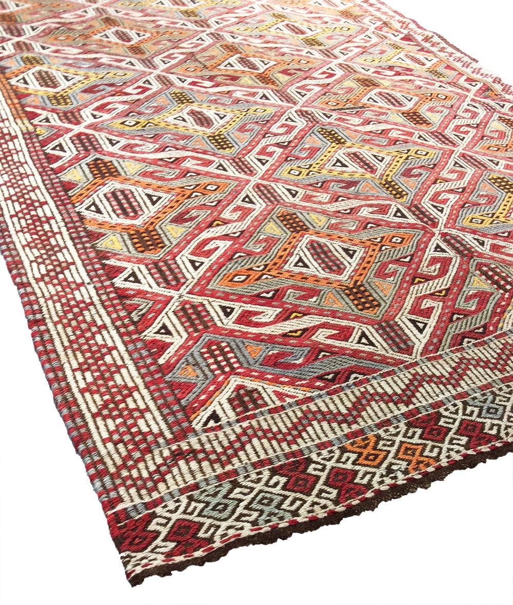 Canvello Vintage Kilim Multi Lamb's Wool Area Rug - 5'4" X 10'4" - Canvello