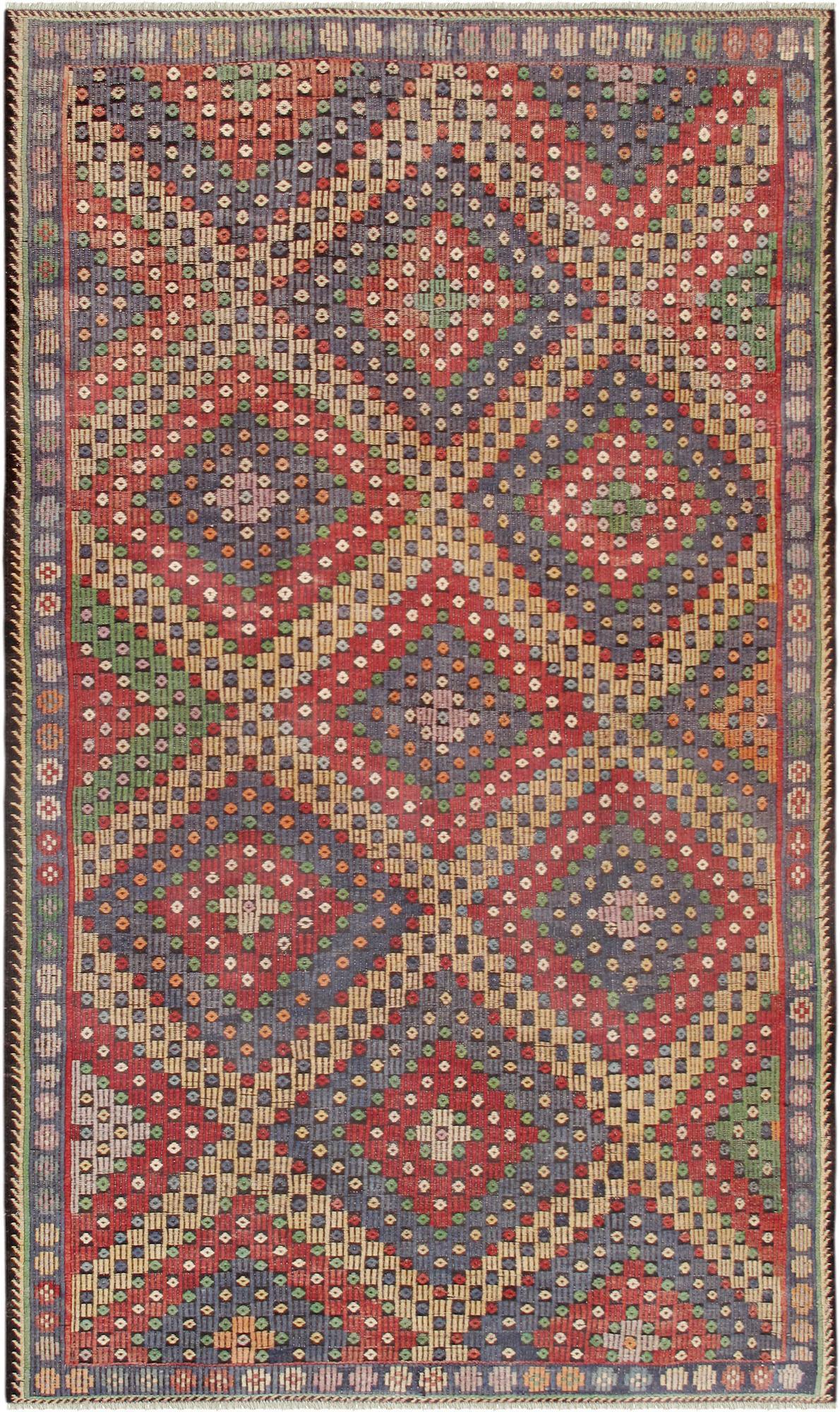 Canvello Vintage Kilim Multi Lamb's Wool Area Rug - 6' X 10'5" - Canvello