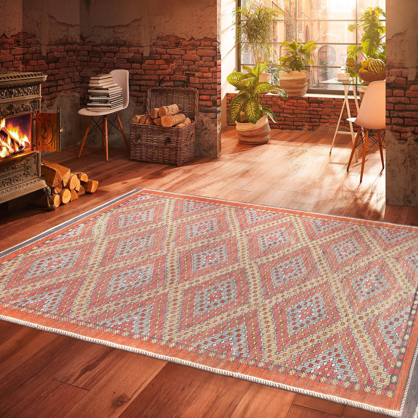 Canvello Vintage Kilim Multi Lamb's Wool Area Rug - 6'3" X 11'3" - Canvello