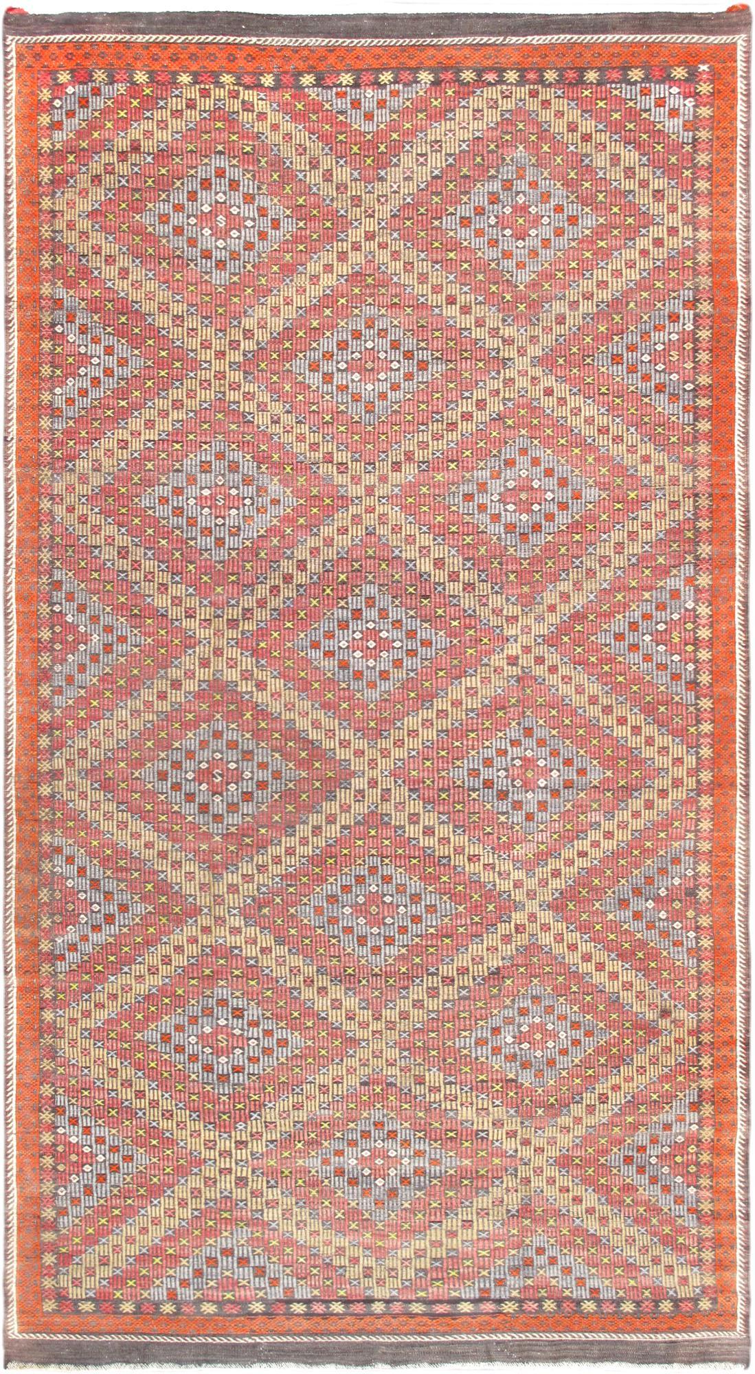 Canvello Vintage Kilim Multi Lamb's Wool Area Rug - 6'3" X 11'3" - Canvello