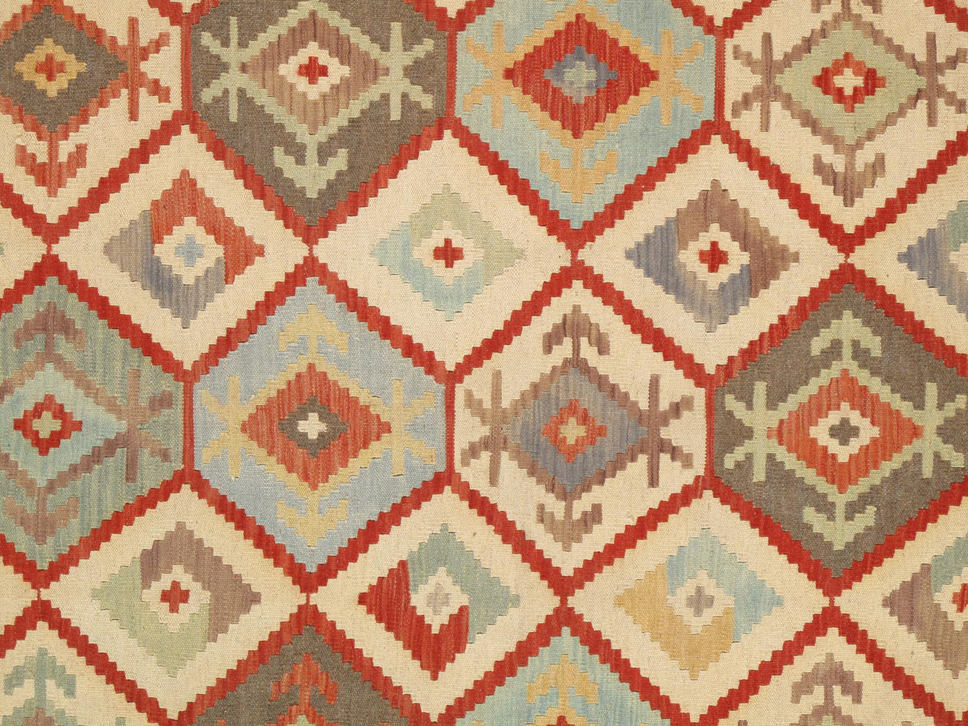 Canvello Vintage Kilim Multi Lamb's Wool Area Rug - 8'4" X 11'6" - Canvello