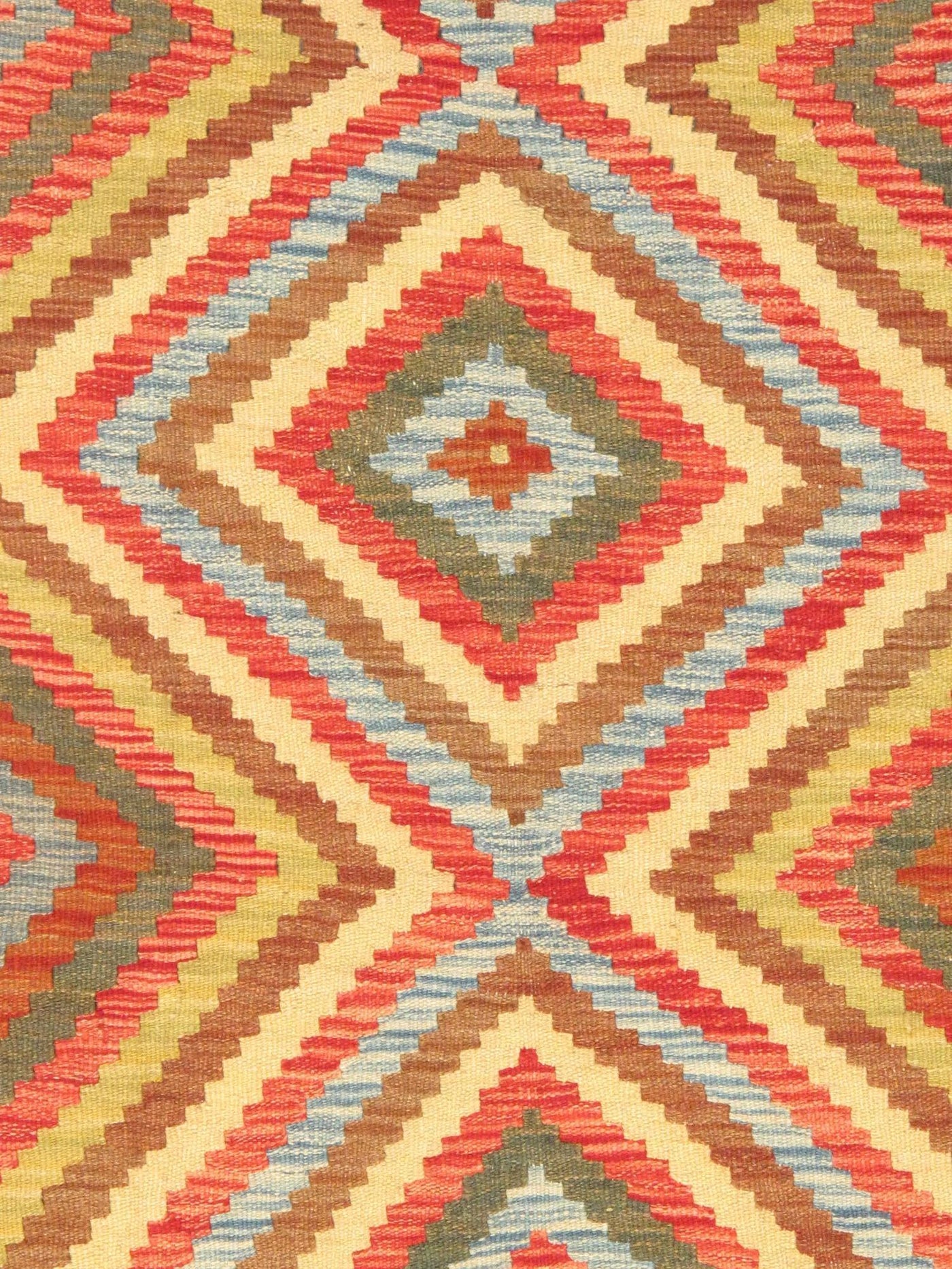 Canvello Vintage Kilim Multi Wool Area Rug- 5'1" X 6'5"