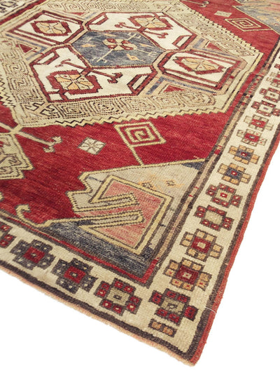 Canvello Vintage Lamb's Wool Area Kazak Rugs - 4'1" X 5'9" - Canvello