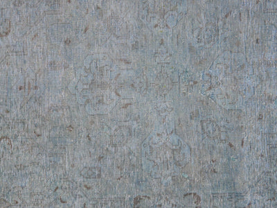 Canvello Vintage Lamb's Wool Blue Overdyed Rug - 9'5" X 12'8" - Canvello