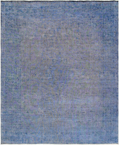 Canvello Vintage Lamb's Wool Overdyed Blue Rug - 10'1" X 12'6" - Canvello