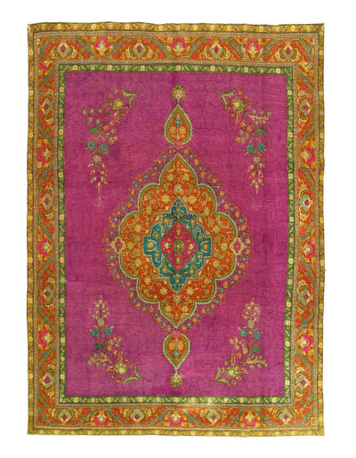 Canvello Vintage Modern Over - Dyed Purple Rug - 9'8"x13'8" - Canvello