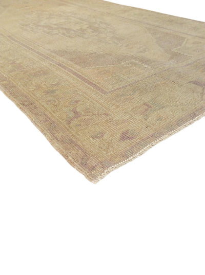 Canvello Vintage Oushak Beige Lamb's Wool Area Rug - 3'4" X 6'3" - Canvello