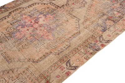 Canvello Vintage Oushak Beige Lamb's Wool Area Rug - 4'4" X 7' - Canvello