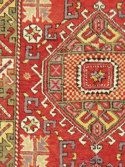 Canvello Vintage Oushak Red Lamb's Wool Area Rug - 4'1" X 6' - Canvello