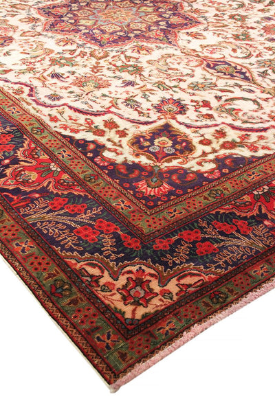 Canvello Vintage Overdye Red Wool Area Rug- 9'6" X 12'8"