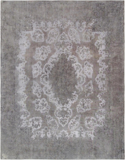 Canvello Vintage Overdyed Lamb's Wool Silver Rug - 9'11" X 12'11"