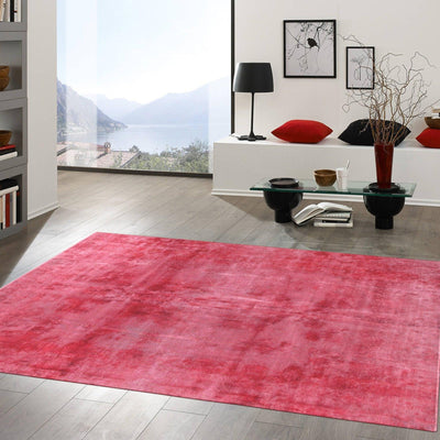 Canvello Vintage Overdyed Large Red Rug - 7'7" X 11'8" - Canvello