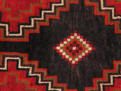 Canvello Vintage Red Lamb's Wool Shiraz Rug - 4'2" X 7'2" - Canvello