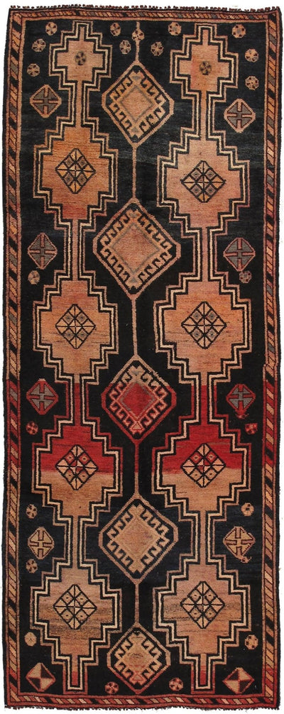 Canvello Vintage Shiraz Black Rug Living Room - 3'4" X 8'10" - Canvello