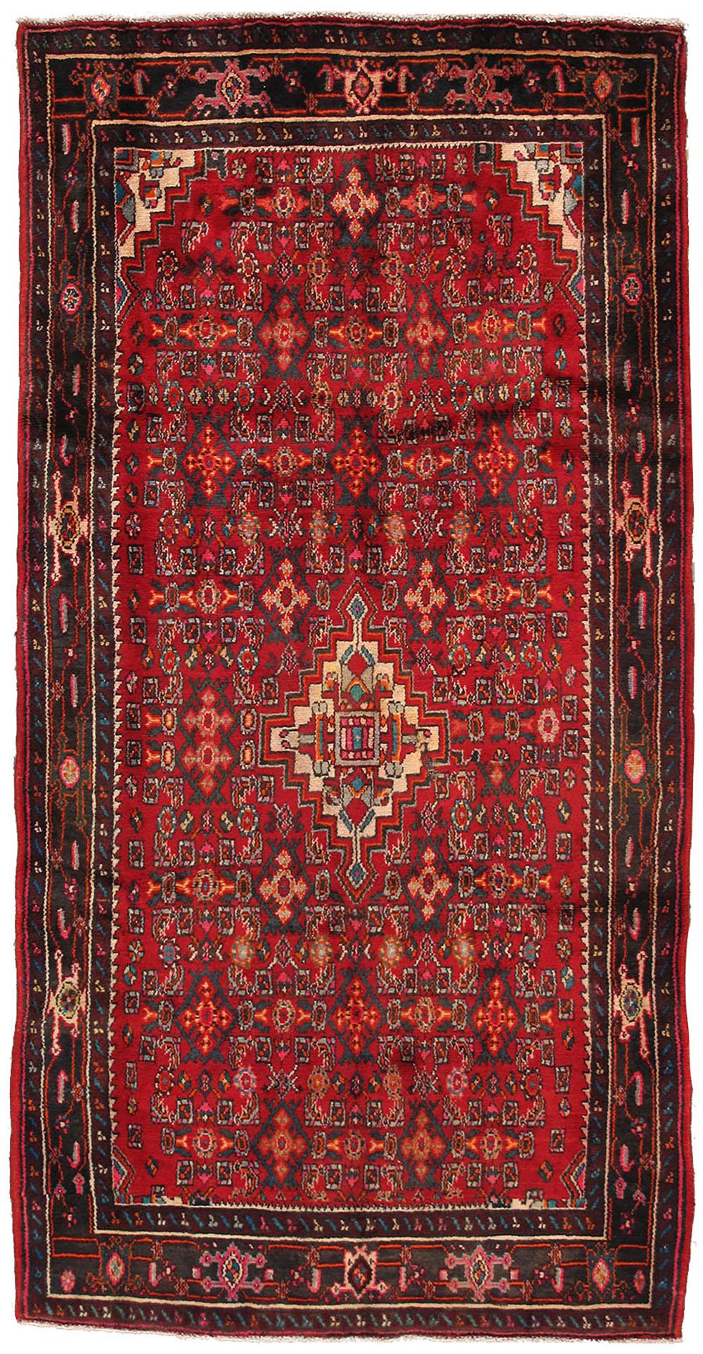 Canvello Vintage Shiraz Grey And Red Rug - 5' X 9'11"