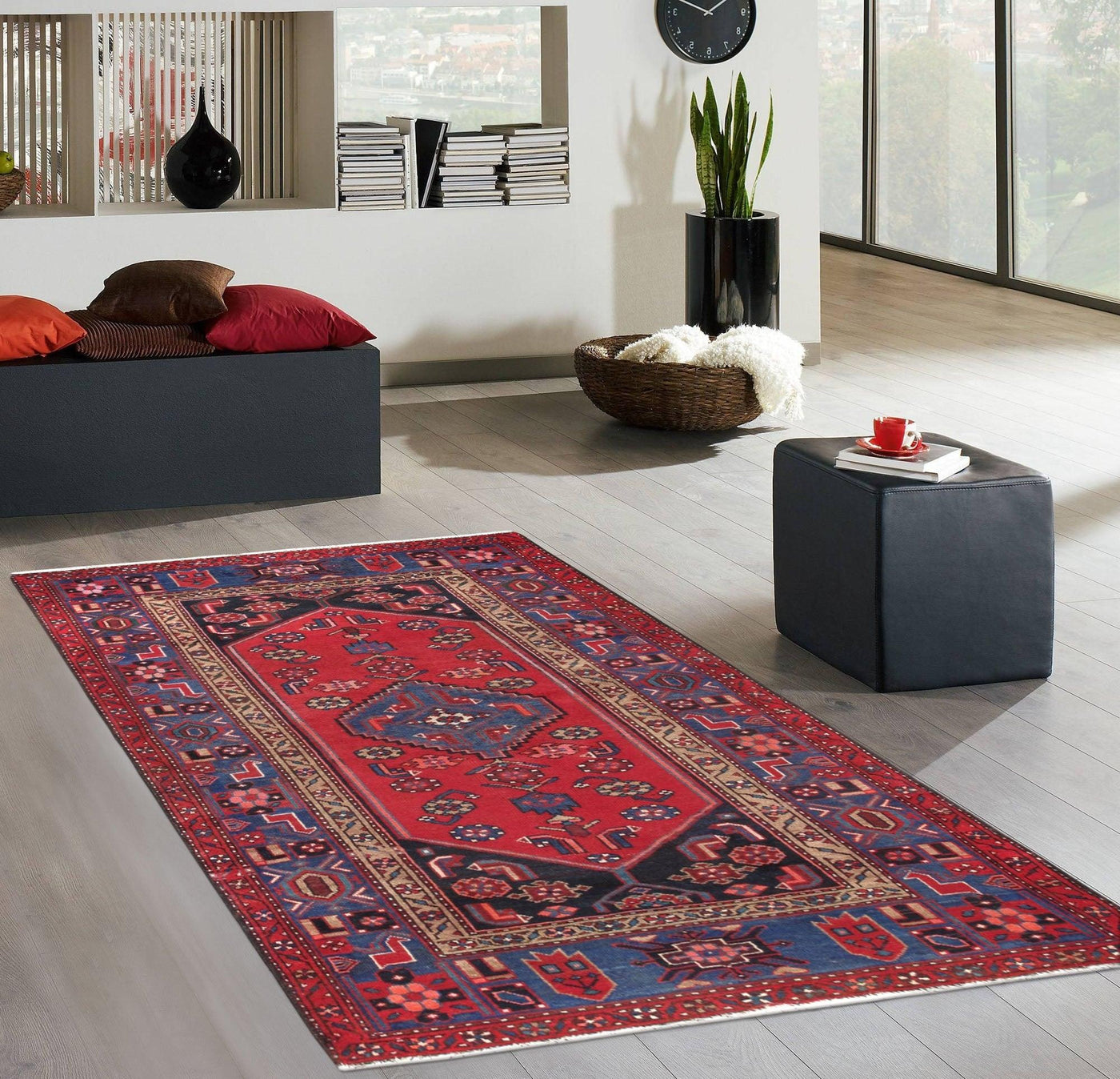 Canvello Vintage Shiraz Rust Small Silkroad Rugs - 4'1" X 6'9" - Canvello