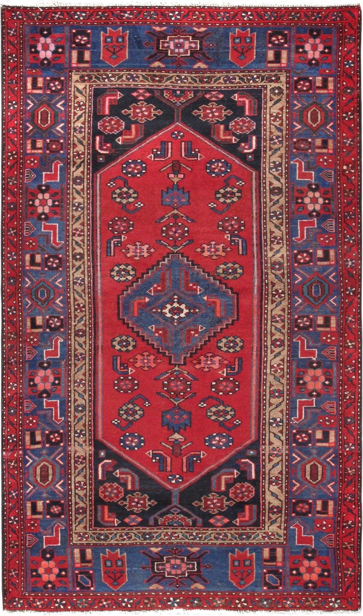 Canvello Vintage Shiraz Rust Small Silkroad Rugs - 4'1" X 6'9" - Canvello