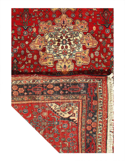 Canvello Vintage Persian Bidjar Colorful Rug - 4'10" X 9'2"