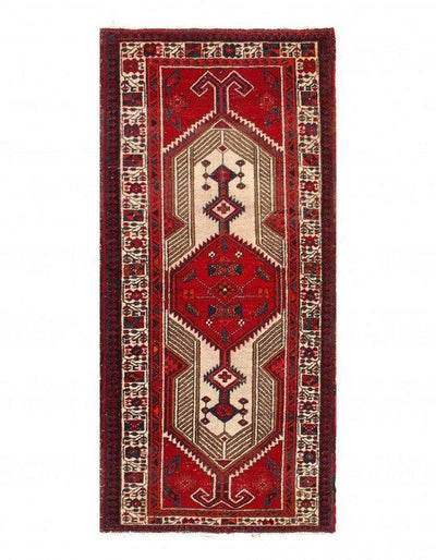 Canvello Vintage Persian Red And Black Rugs - 3'3'' X 6'11''