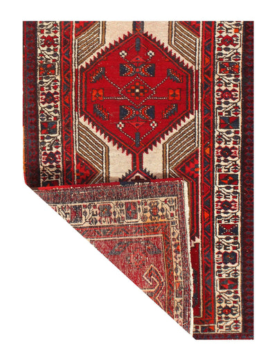 Canvello Vintage Persian Red And Black Rugs - 3'3'' X 6'11''
