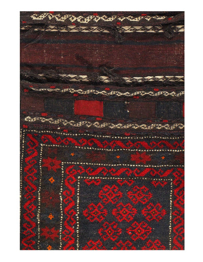 Canvello Vintage Persian Shiraz Red Saddle Bag - 2'2'' X 5'1''