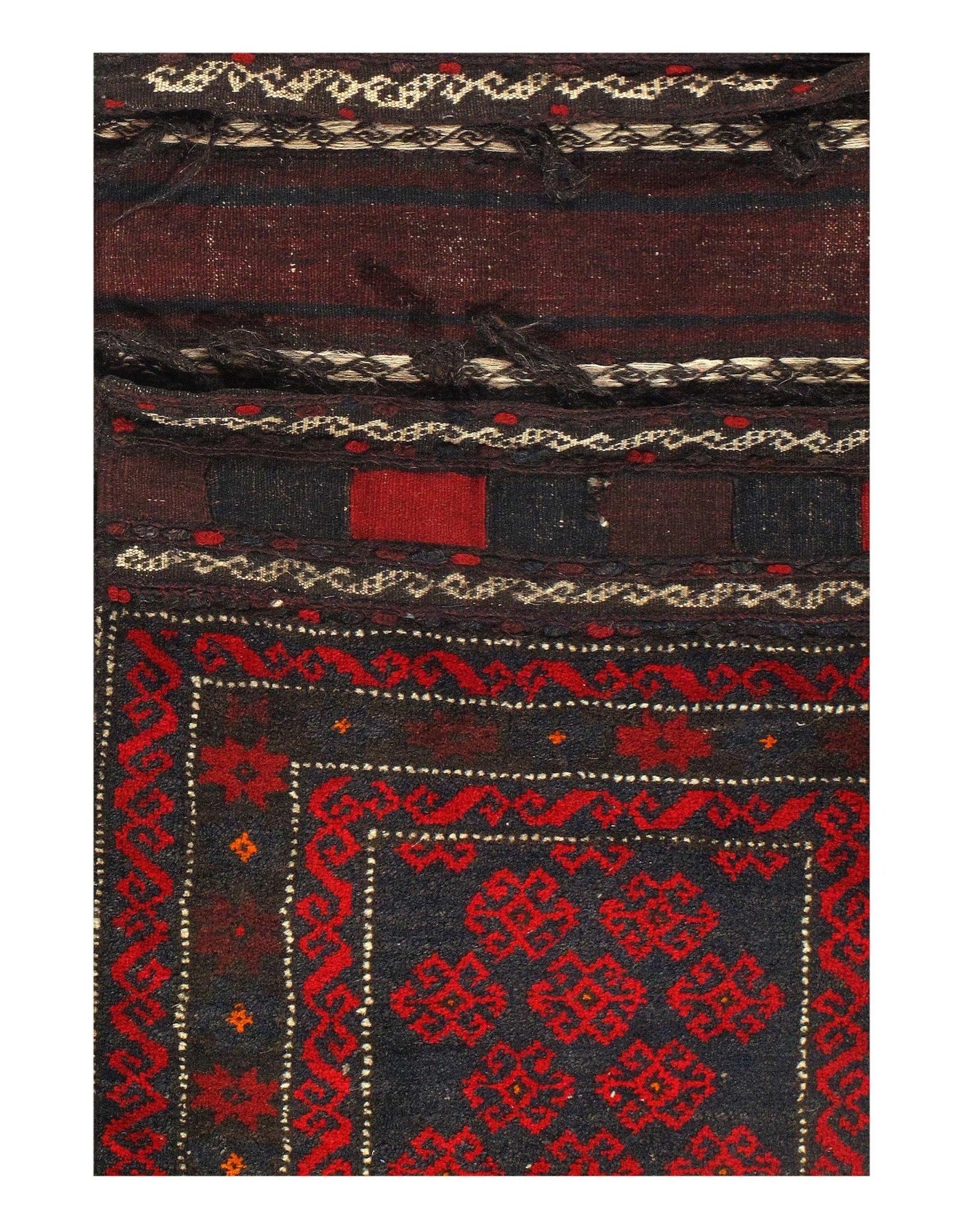 Canvello Vintage Silkroad Shiraz Red Saddle Bag - 2'2'' X 5'1'' - Canvello