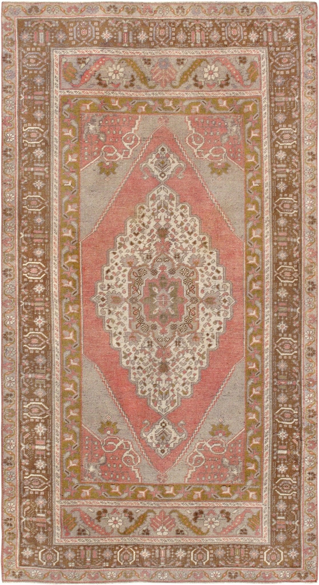 Canvello Vintage Sivas Salmon Wool Area Rug - 4'7" X 8'6" - Canvello